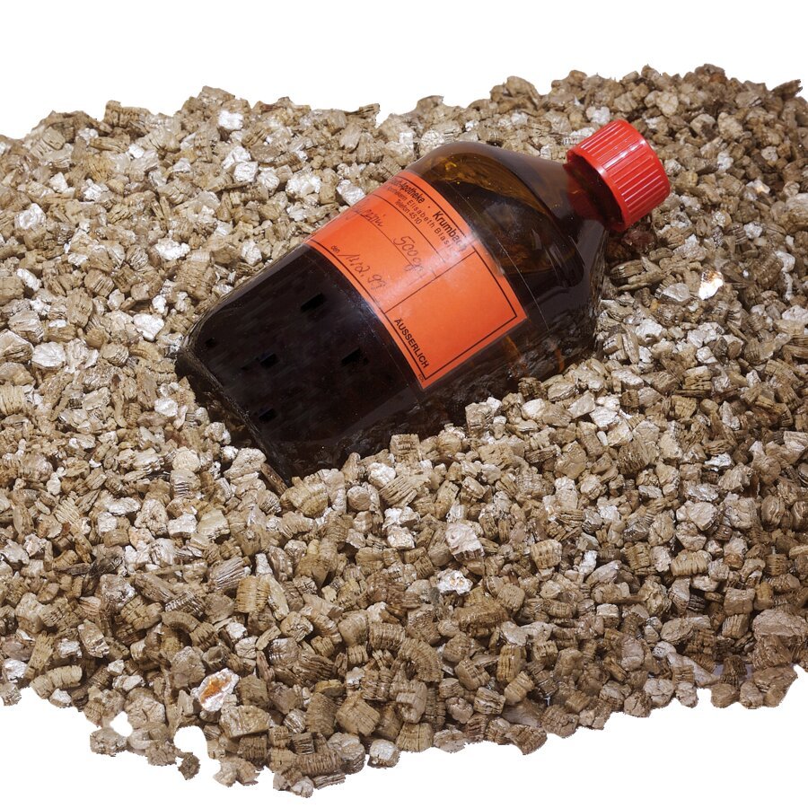 Vermiculite eignet sich ideal zum Verpacken von stoempfindlichen Behltern mit gefhrlicher Flssigkeit
