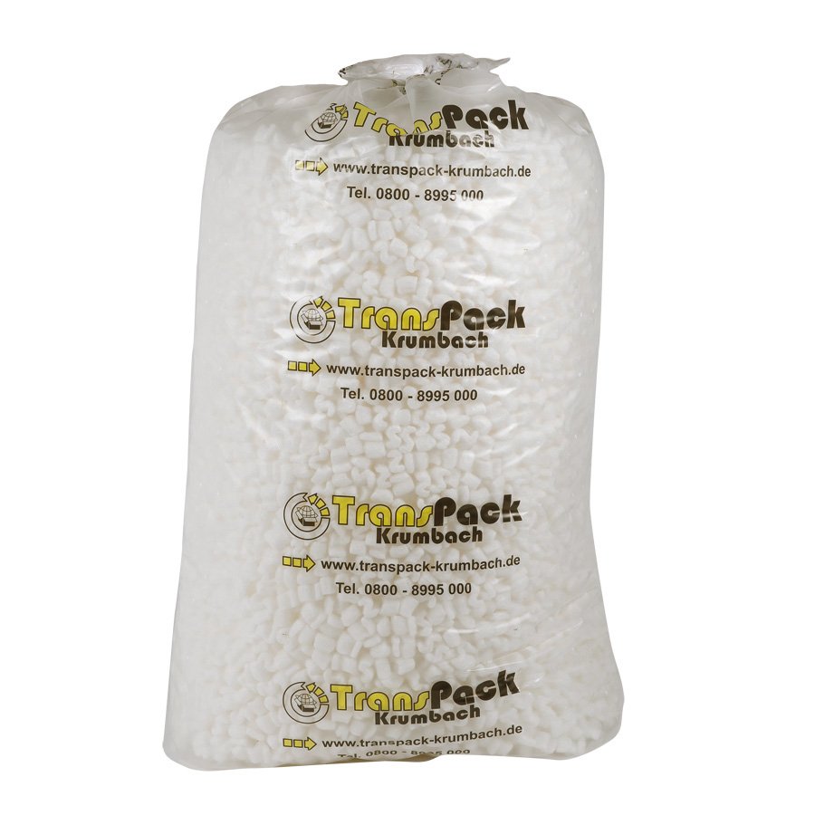 Angeliefert werden die natrlichen Verpackungschips im grozgigen 380 Liter-Sack