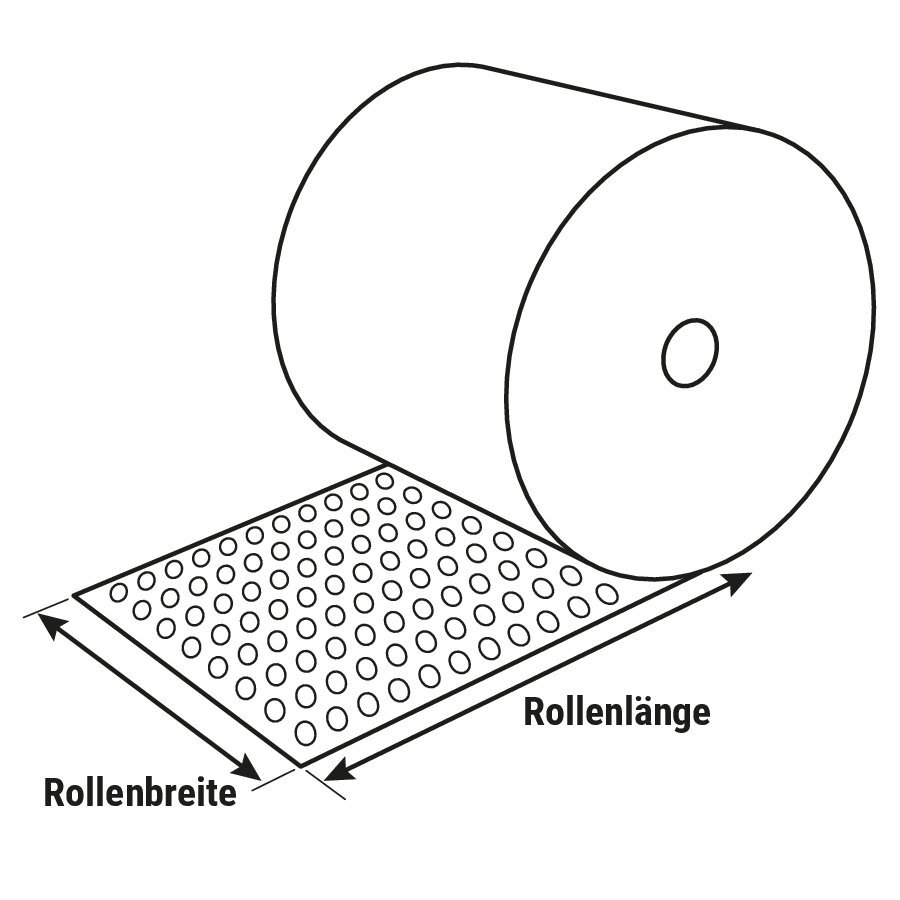 Luftpolsterfolie, selbstklebend Luftpolsterfolie, selbstklebend
