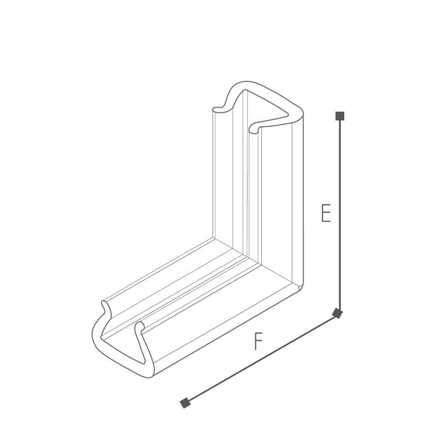 Abmessungen des Schaumprofils (siehe Preistabelle)
