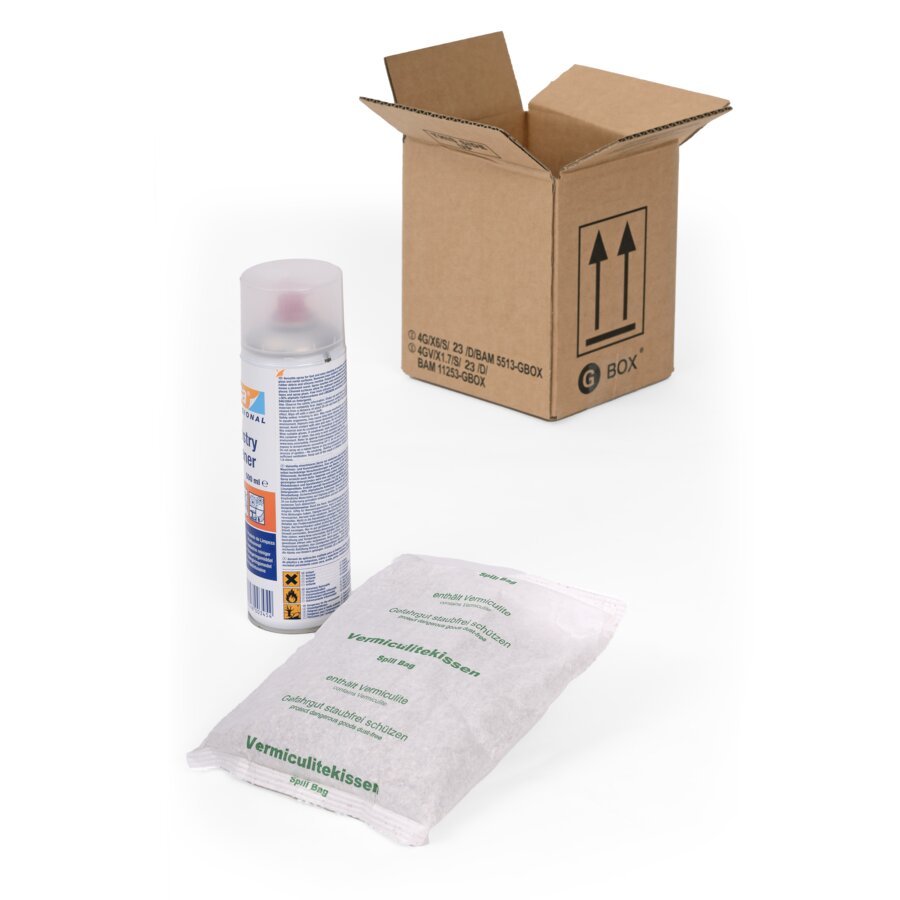 Vermiculite eignet sich ideal zum Verpacken von stoempfindlichen Behltern mit gefhrlicher Flssigkeit