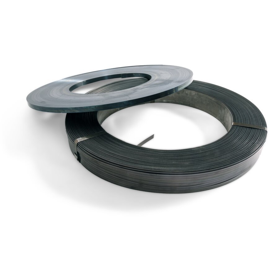 Verpackungsstahlband gibt es in unterschiedlichen Abmessungen, jeweils in Scheiben- oder Packenwicklung Verpackungsstahlband gibt es in unterschiedlichen Abmessungen, jeweils in Scheiben- oder Packenwicklung