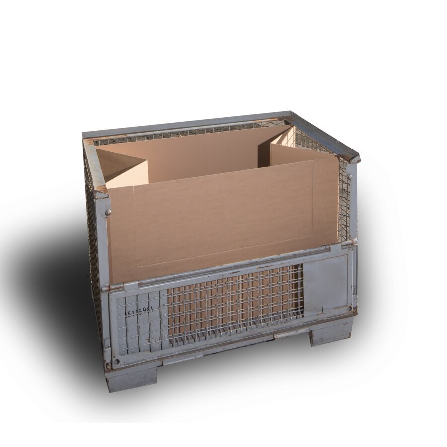 Gitterboxauskleidung aus Wellpappe