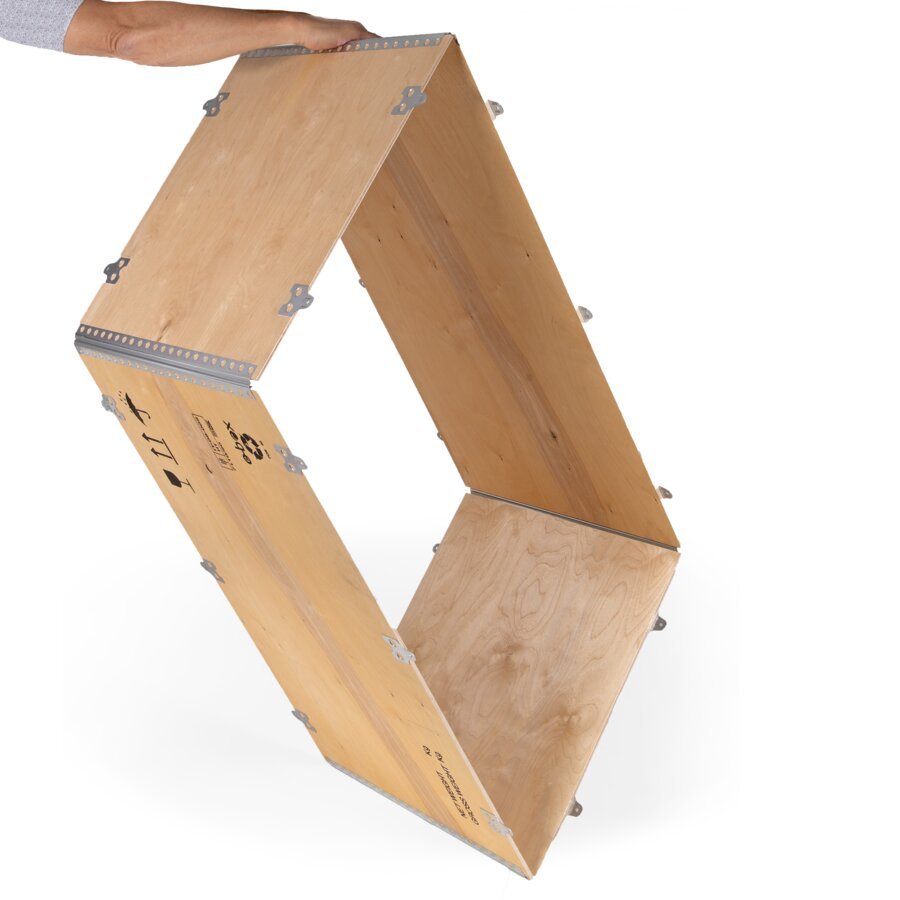 Der faltbare Ring kann einfach per Hand aufgebaut werden