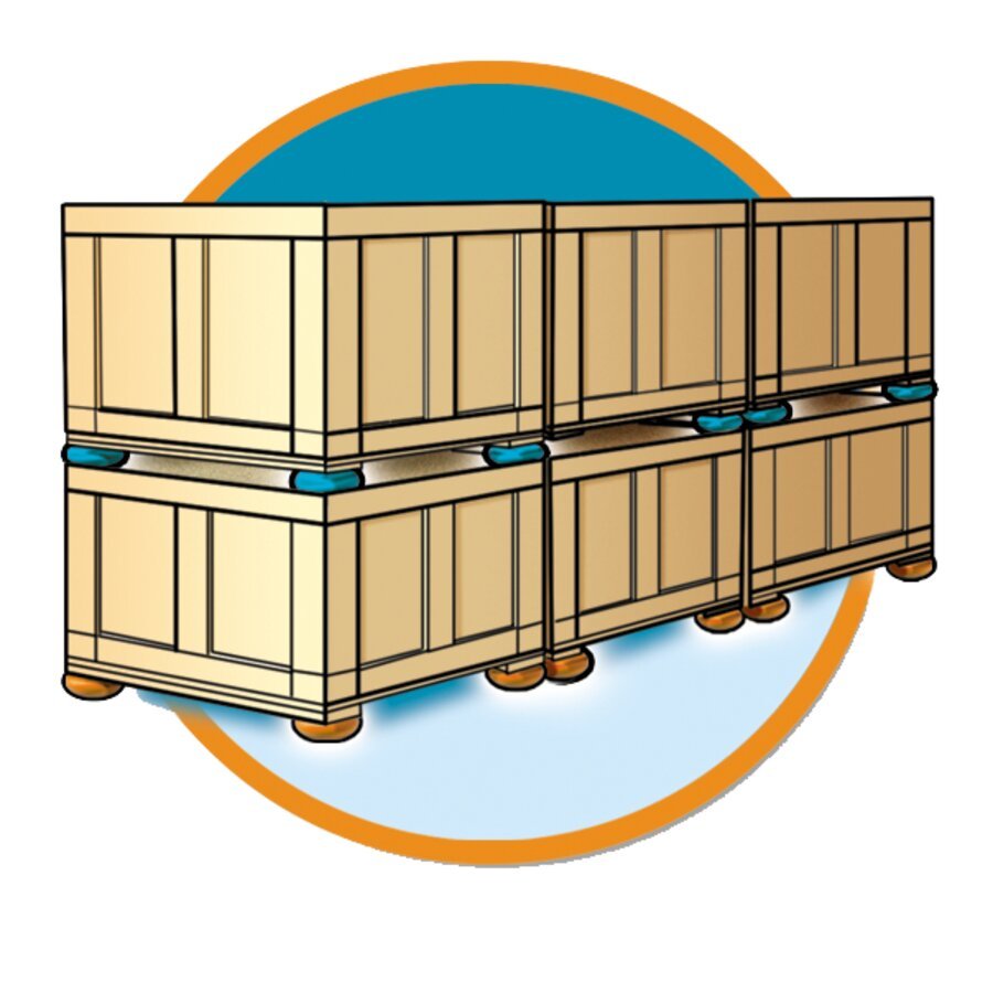 Sicheres Stapeln von Holzkisten