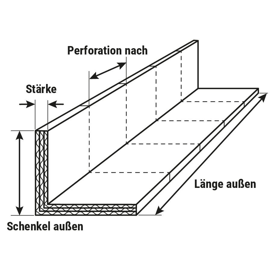 Polsterschutzleiste aus Wellpappe