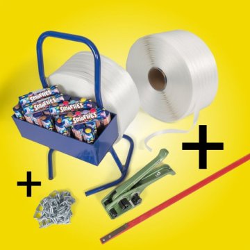 Textil-Umreifungsband + Zubehör + Smarties Spar-Set