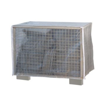 Gitterbox-Abdeckhaube aus reißfester Gittergewebe-Folie mit Ösen