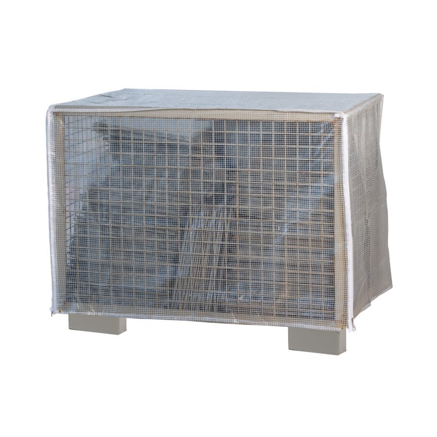 Gitterbox-Abdeckhaube aus reißfester Gittergewebe-Folie mit Ösen Gitterbox-Abdeckhaube aus reißfester Gittergewebe-Folie mit Ösen