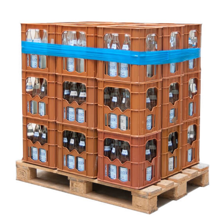 Hält auch hohen Belastungen wie z. B. bei Getränkekisten stand Hält auch hohen Belastungen wie z. B. bei Getränkekisten stand