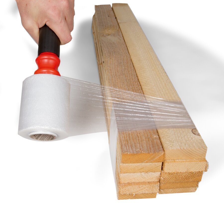 Mit vorgereckter Stretchfolie bentigen Sie weniger Kraft beim Umwickeln