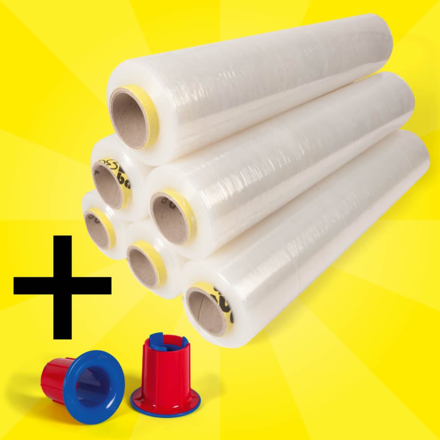 Handstretchfolie + Gratis Gleithlsen