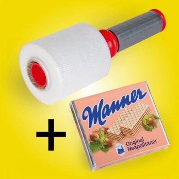 Mini-Stretchfolien-Set mit gratis Manner Waffeln