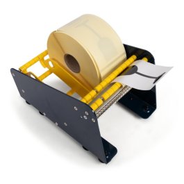 Etikettenspender mit eingesetzter Rolle und Trennwand