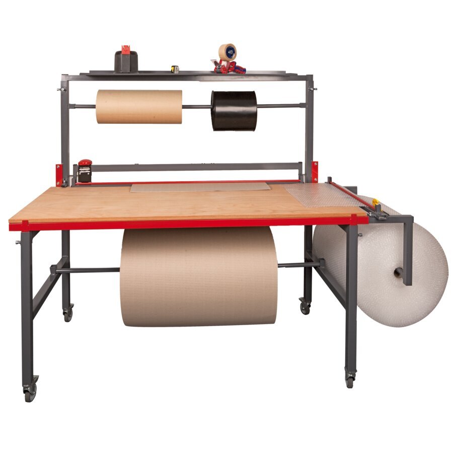 Packtisch-System, inkl. zwei Schneidevorrichtungen Packtisch-System, inkl. zwei Schneidevorrichtungen