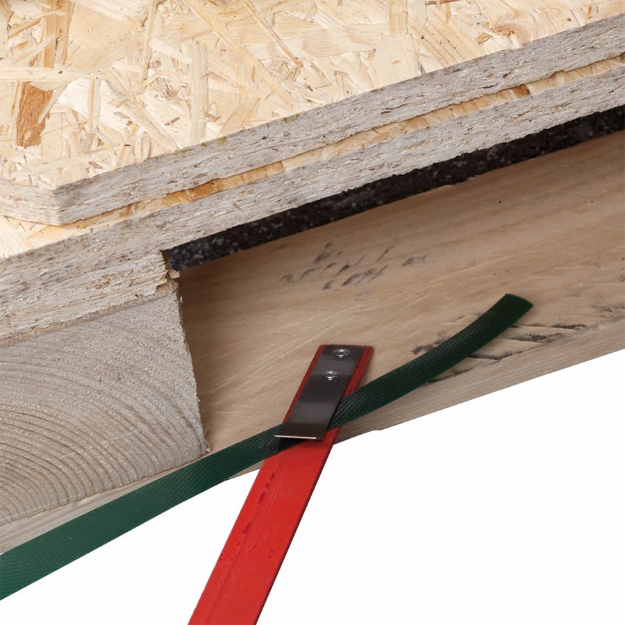 Hilfe zum Umreifen von Paletten