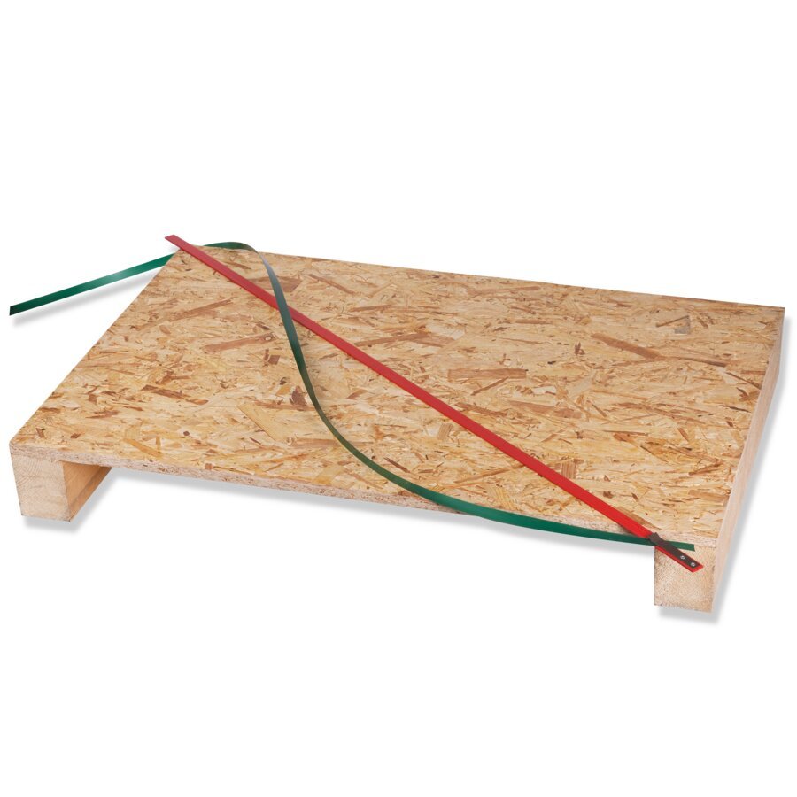 Stab als Hilfe zur Palettenumreifung