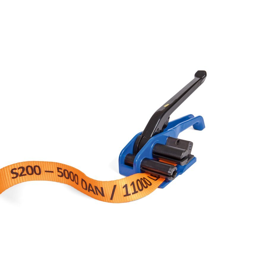 Das Spanngert ist einfach zu bedienen und hat eine integrierte Schneidevorrichtung