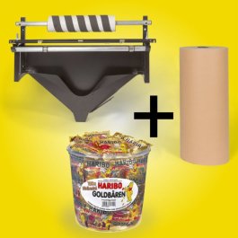 Fllpapier-Spender + Packpapier + Haribo Spar-Set