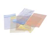 Druckverschlussbeutel, halbtransparent blau 55 x 65 mm, 90 my