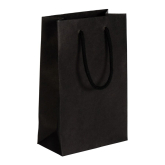 Papier-Tragetasche mit Kordel 160 x 250 x 80 mm schwarz