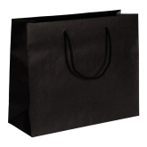 Papier-Tragetasche mit Kordel 380 x 130 x 310 mm schwarz