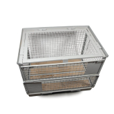 Gitterbox mit Holzboden verschlie�bar mit Deckel