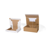 E-Commerce Karton 298 x 215 x 43 mm braun mit Begleitpapier-Fach