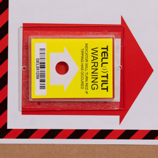 Rote Hinweisanzeige bei gekipptem Indikator.