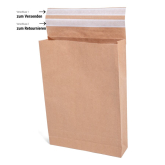 Papier-Versandtasche wiederverschlie�bar mit Blockboden 300 x 430 mm