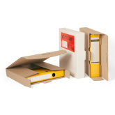 Ordnerkarton mit Steck-Verschluss 290 x 322 x 75 mm braun