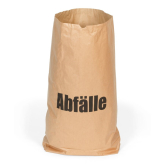 Abfallsack aus Papier 120 ltr mit Kreuzboden 10% recycelt