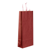 Papier-Flaschentasche mit Kordel f�r 1 Flasche 150 x 80 x 395 mm bordeaux