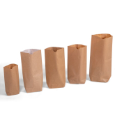 Kraftpapier-Beutel 165 x 260 mm 2-lagig mit Kreuzboden