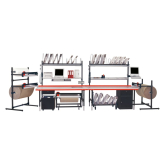 R�ckwandbord 2000 x 40 x 40 mm f�r Packtisch 