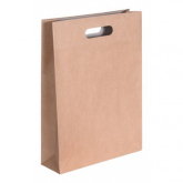 Papier-Flaschentasche mit Griffausstanzung f�r 3 Flaschen 285 x 85 x 390 mm braun
